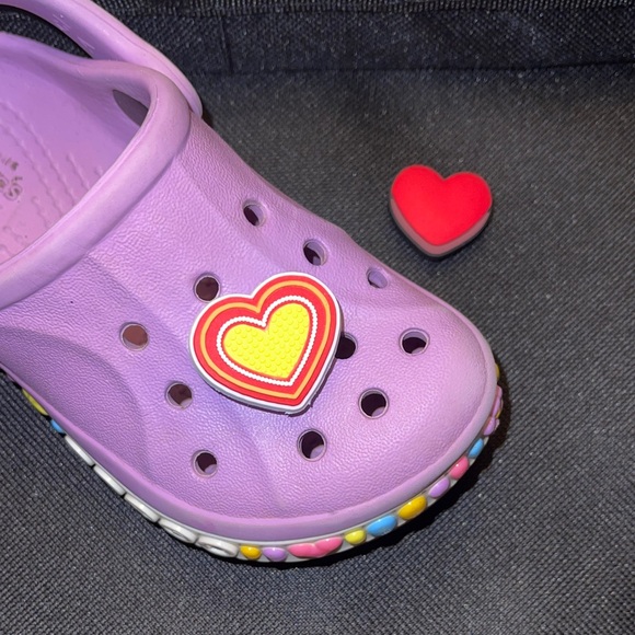 Jibbitz Shoes - JIBBITZ CROC SHOE CHARMS! Shoe not included. 
Two Heart Charms.